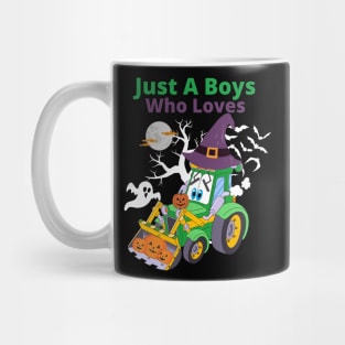 School Halloween 2022 Cool Tractors Amidst Fields Squad Mug